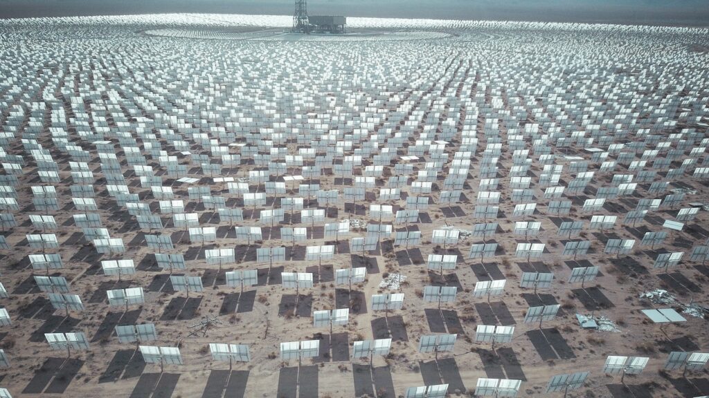Photograph of Solar Panels on a Field