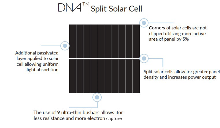 unique features of an aptos dna split solar cell.