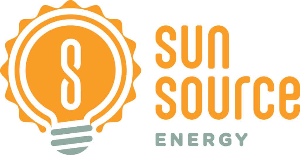 Sun source energy logo in orange and blue