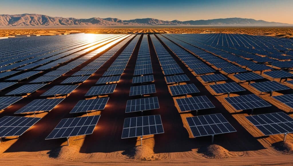 A commercial solar field in Nevada.